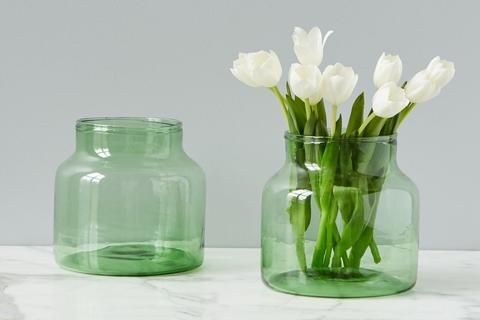 Large French Mason Jar, Etu French Glass Vase